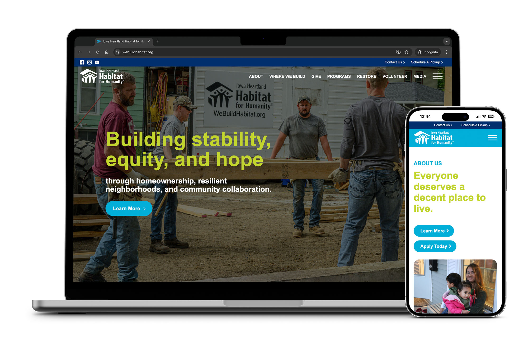 iowa heartland habitat for humanity website case study